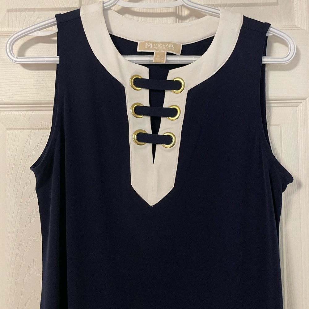 Michael Kors Navy Sleeveless Top